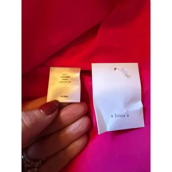 NWT A Loves A Pink Cotton Dress - Size L - Picture 8 of 16